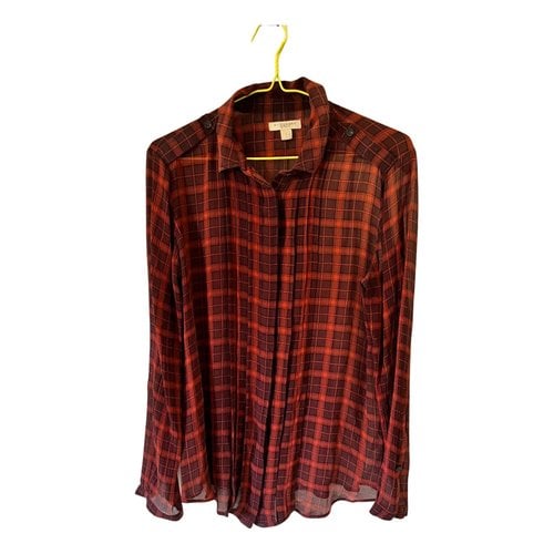 Pre-owned Burberry Silk Shirt In Red