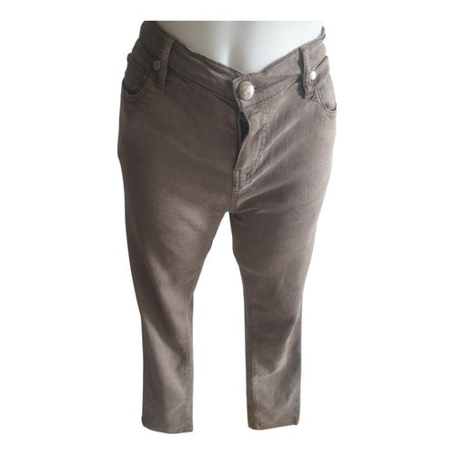 Pre-owned Moschino Love Slim Pants In Grey