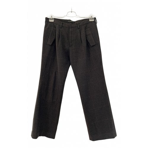 Pre-owned Golden Goose Wool Trousers In Brown