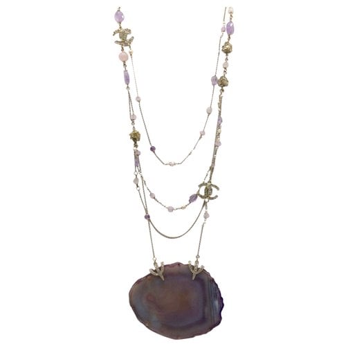 Pre-owned Chanel Necklace In Purple