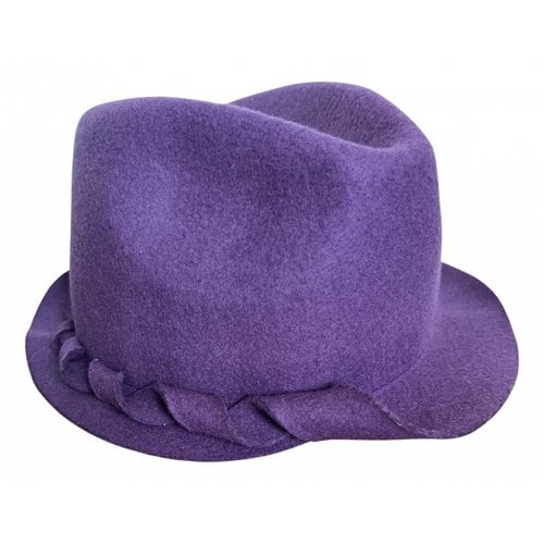 Pre-owned Emporio Armani Wool Hat In Purple