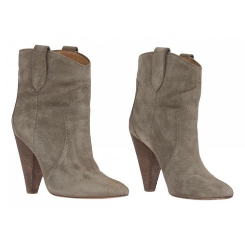 Pre-owned Isabel Marant Étoile Ankle Boots In Beige