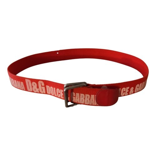 Pre-owned Dolce & Gabbana Cloth Belt In Red