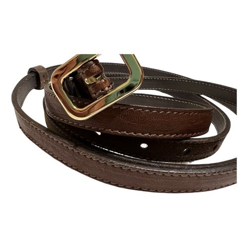 Pre-owned Maliparmi Leather Belt In Brown
