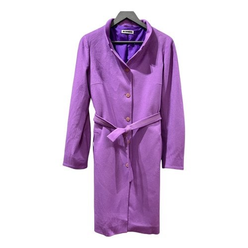 Pre-owned Jil Sander Cashmere Coat In Purple