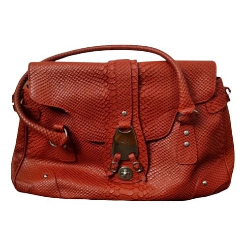 Pre-owned Piero Guidi Leather Handbag In Red