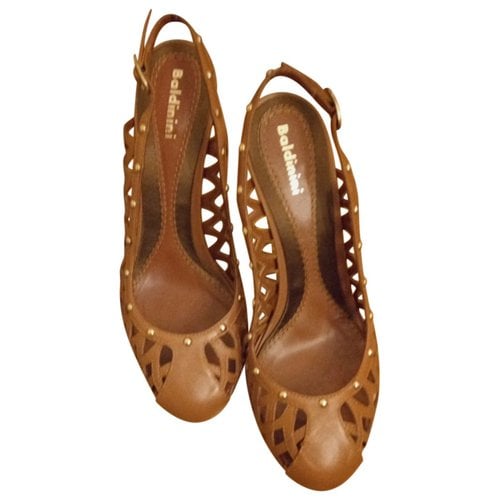 Pre-owned Baldinini Leather Heels In Brown
