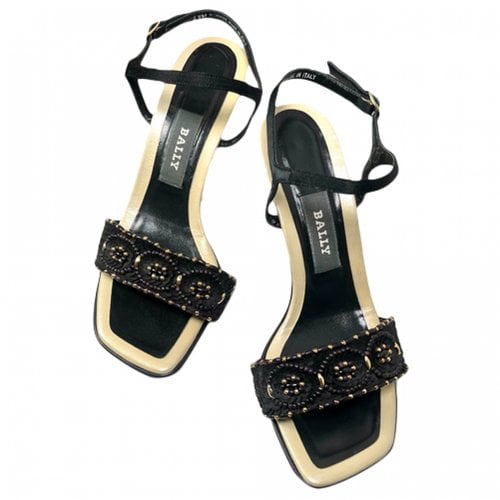 Pre-owned Bally Cloth Sandals In Black