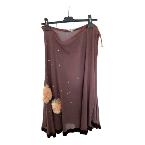 Pre-owned P.a.r.o.s.h Maxi Skirt In Brown