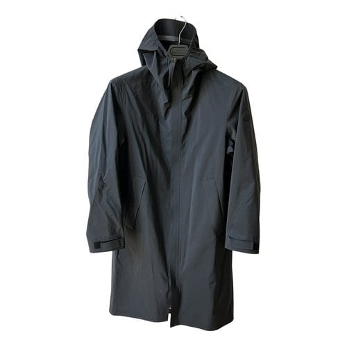 Pre-owned Moncler Classic Trenchcoat In Black