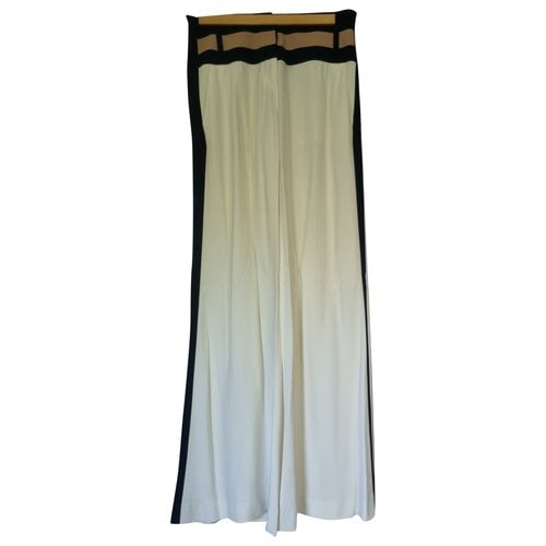 Pre-owned Patrizia Pepe Straight Pants In White