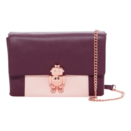 Pre-owned Ted Baker Leather Crossbody Bag In Purple