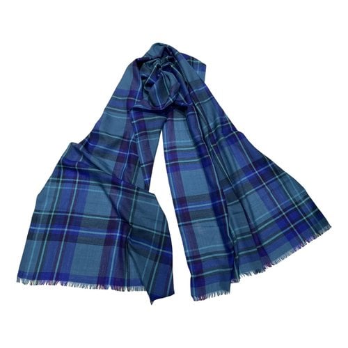 Pre-owned Paul Smith Wool Scarf & Pocket Square In Blue