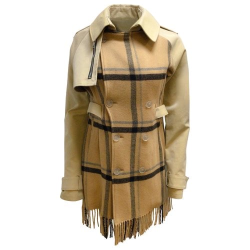 Pre-owned Ben Taverniti Unravel Project Coat In Beige