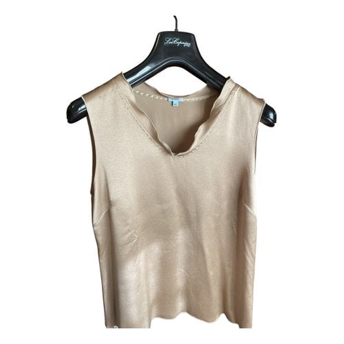 Pre-owned Malo Silk Blouse In Gold