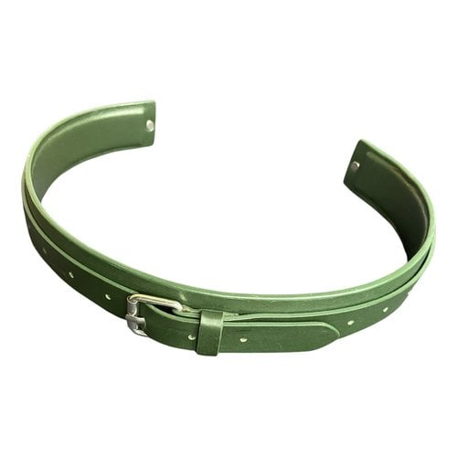 Pre-owned Mm6 Maison Margiela Leather Belt In Green