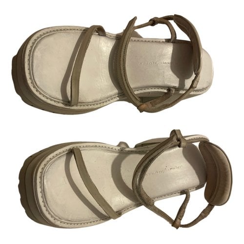 Pre-owned Marques' Almeida Leather Sandal In White