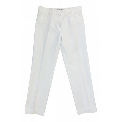 Pre-owned Dior Trousers In White