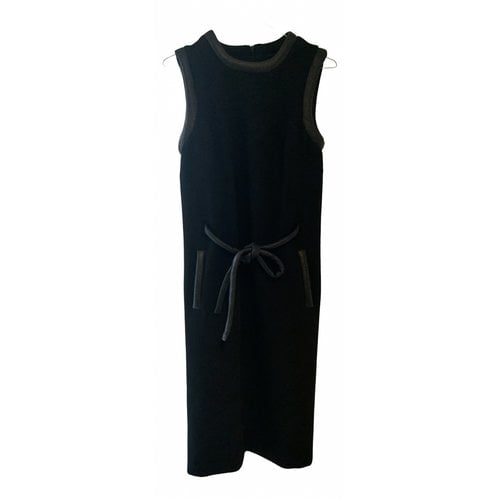 Pre-owned Christopher Kane Wool Mid-length Dress In Black