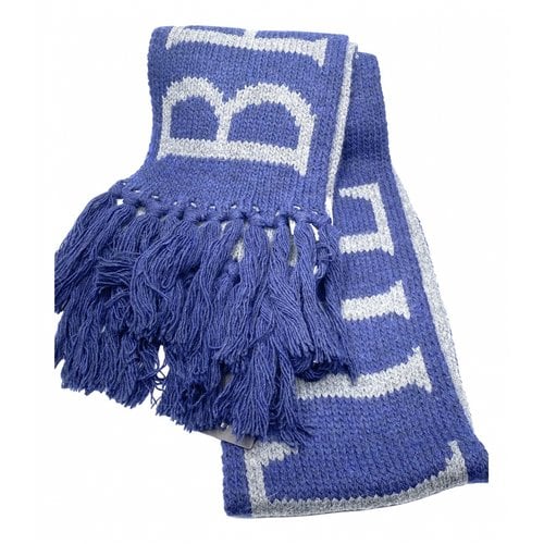 Pre-owned Dondup Wool Scarf In Blue