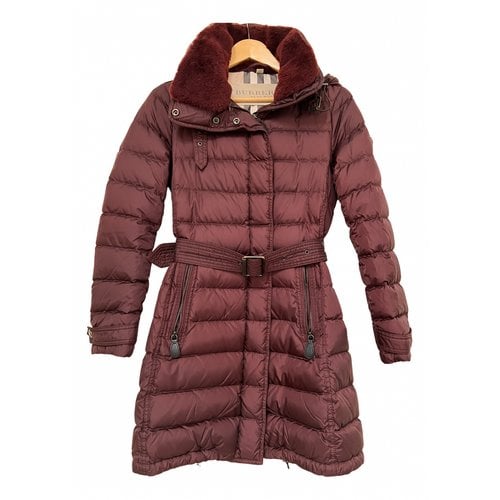 Pre-owned Burberry Jacket In Burgundy