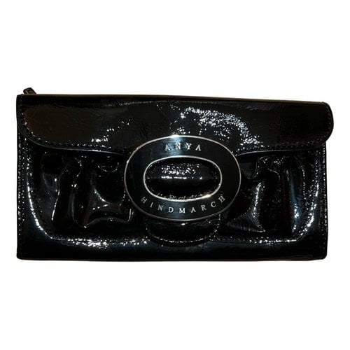 Pre-owned Anya Hindmarch Leather Wallet In Black