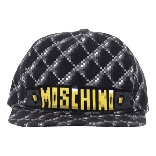 Pre-owned Moschino Cloth Hat In Grey