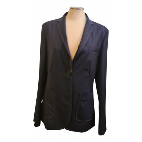 Pre-owned Piazza Sempione Wool Blazer In Navy