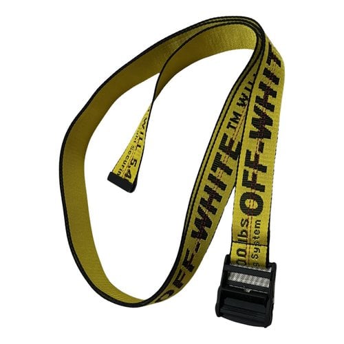 Pre-owned Off-white Cloth Belt In Yellow
