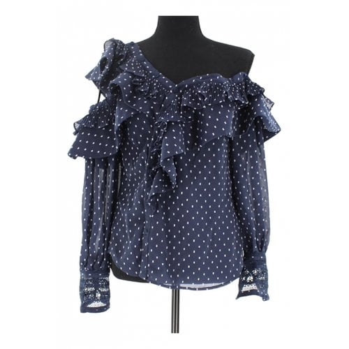 Pre-owned Self-portrait Blouse In Navy