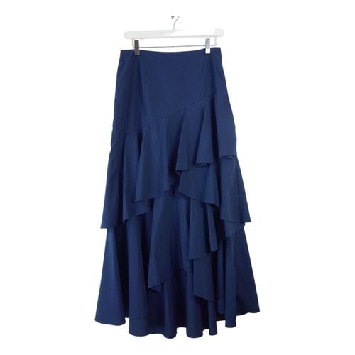 Pre-owned Alice And Olivia Maxi Skirt In Navy