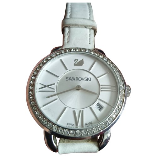 Pre-owned Swarovski Watch In White