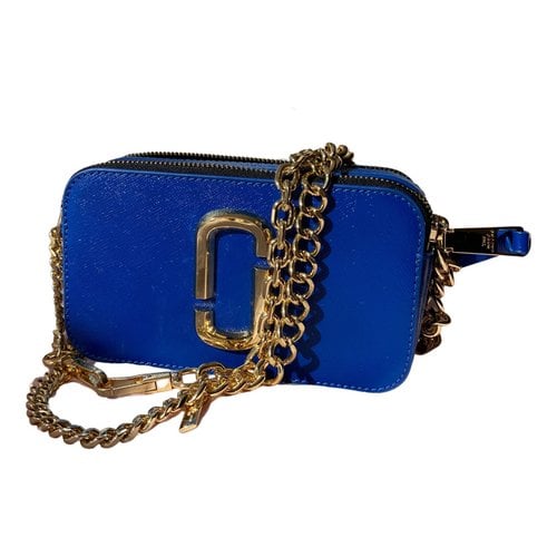 Pre-owned Marc Jacobs Snapshot Leather Crossbody Bag In Blue