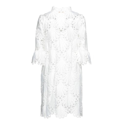 Pre-owned Maje Lace Maxi Dress In White