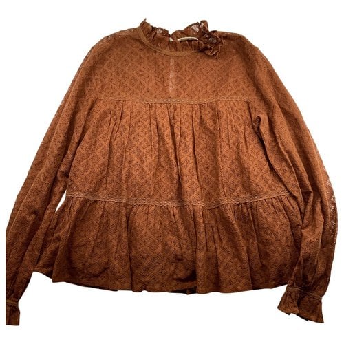 Pre-owned Sézane Blouse In Brown