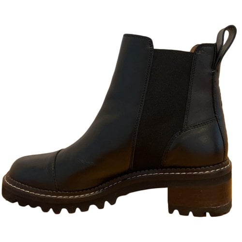 Pre-owned See By Chloé Ankle Boots In Black