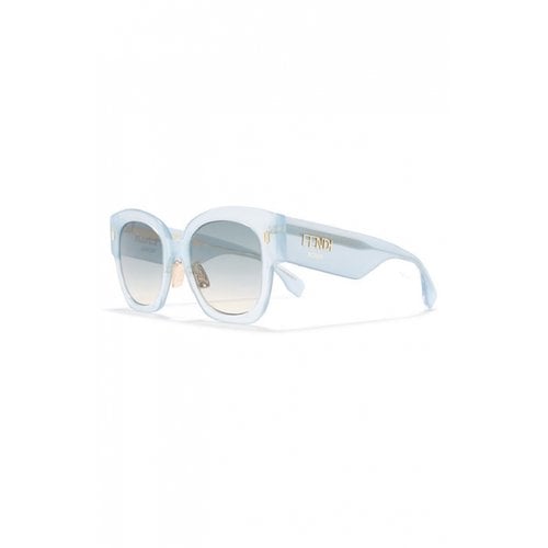 Pre-owned Fendi Oversized Sunglasses In Blue