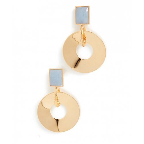 Pre-owned Lizzie Fortunato Earrings In Gold