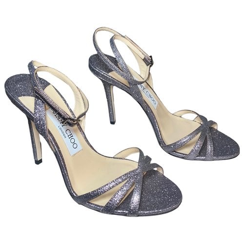 Pre-owned Jimmy Choo Leather Sandals In Silver