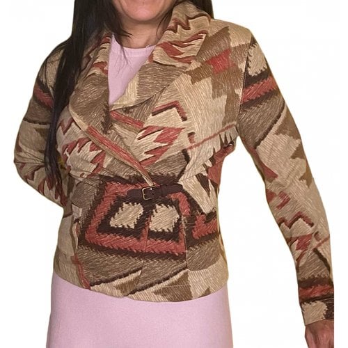 Pre-owned Lauren Ralph Lauren Leather Short Vest In Brown