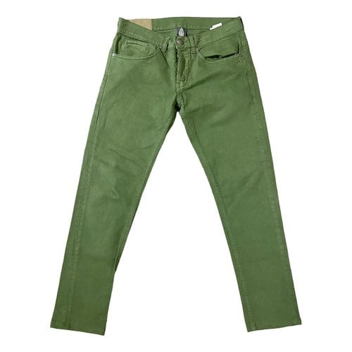 Pre-owned Dondup Slim Jeans In Green