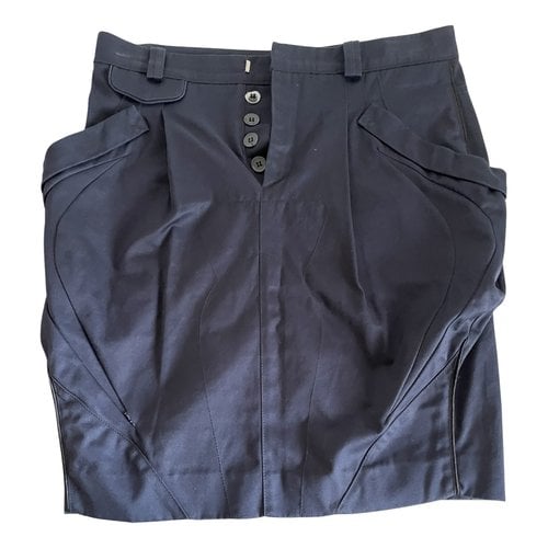 Pre-owned Balenciaga Mid-length Skirt In Navy