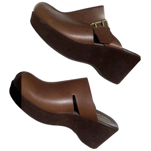 Pre-owned Kork-ease Leather Sandals In Brown