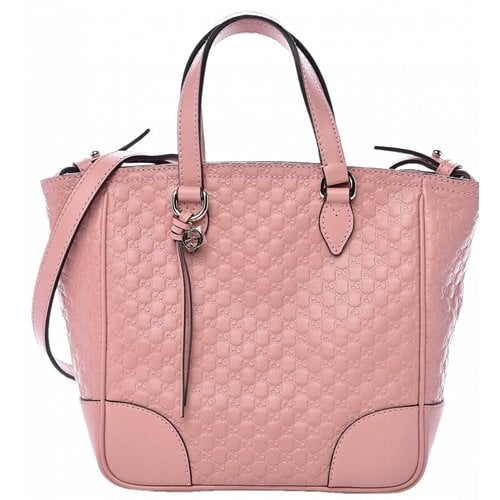 Pre-owned Gucci Leather Tote In Pink