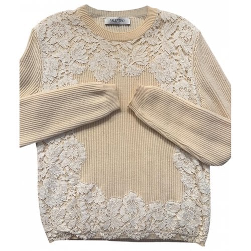 Pre-owned Valentino Jumper In Beige