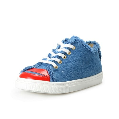 Pre-owned Charlotte Olympia Leather Trainers In Blue
