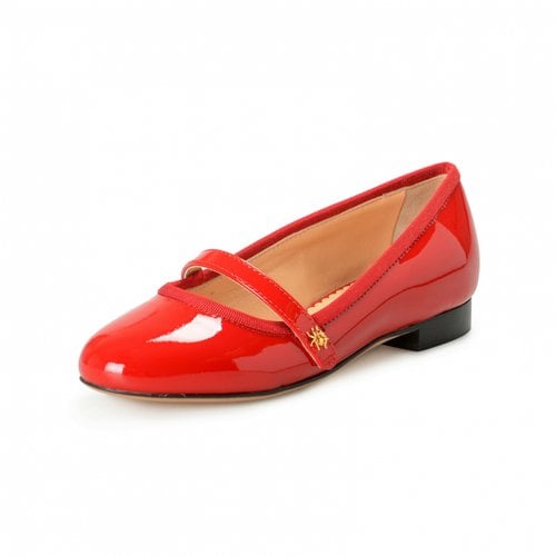 Pre-owned Charlotte Olympia Patent Leather Ballet Flats In Red