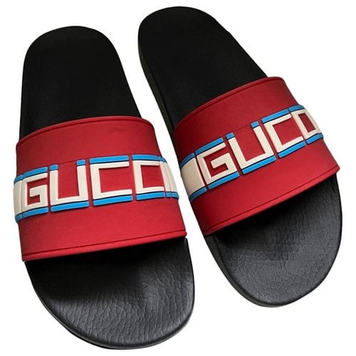 Pre-owned Gucci Sandals In Red