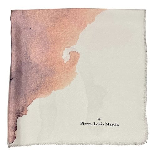 Pre-owned Pierre-louis Mascia Silk Handkerchief In White