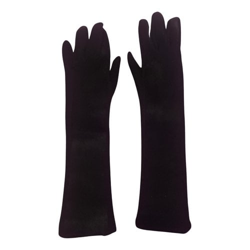 Pre-owned Alessandro Dell'acqua Wool Long Gloves In Black